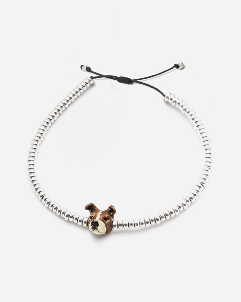 BRACELET TÊTE AMERICAN STAFFORDSHIRE / ÉMAIL