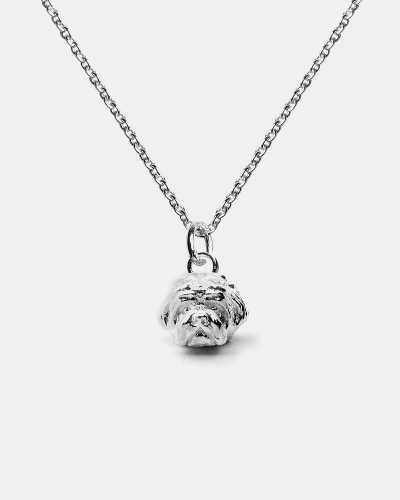 MALTESE PENDANT NECKLACE F040 L60 / POLISHED SILVER