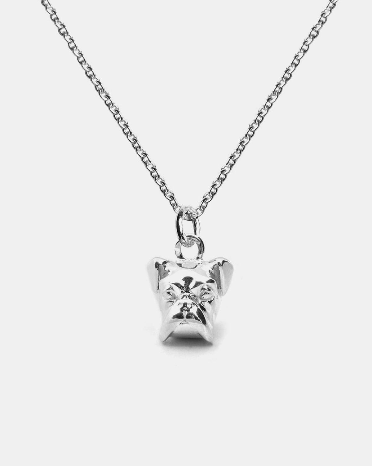 BOXER PENDANT NECKLACE F040 L60 / POLISHED SILVER