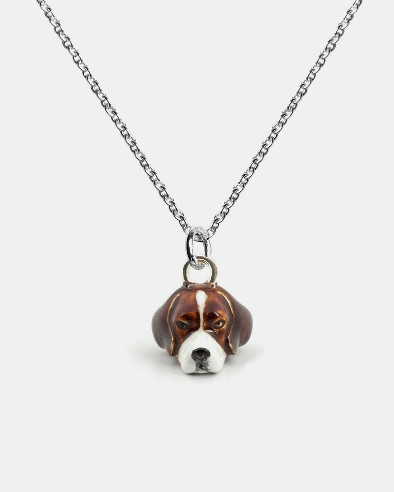 BEAGLE PENDANT NECKLACE F040 L60 / ENAMELLED