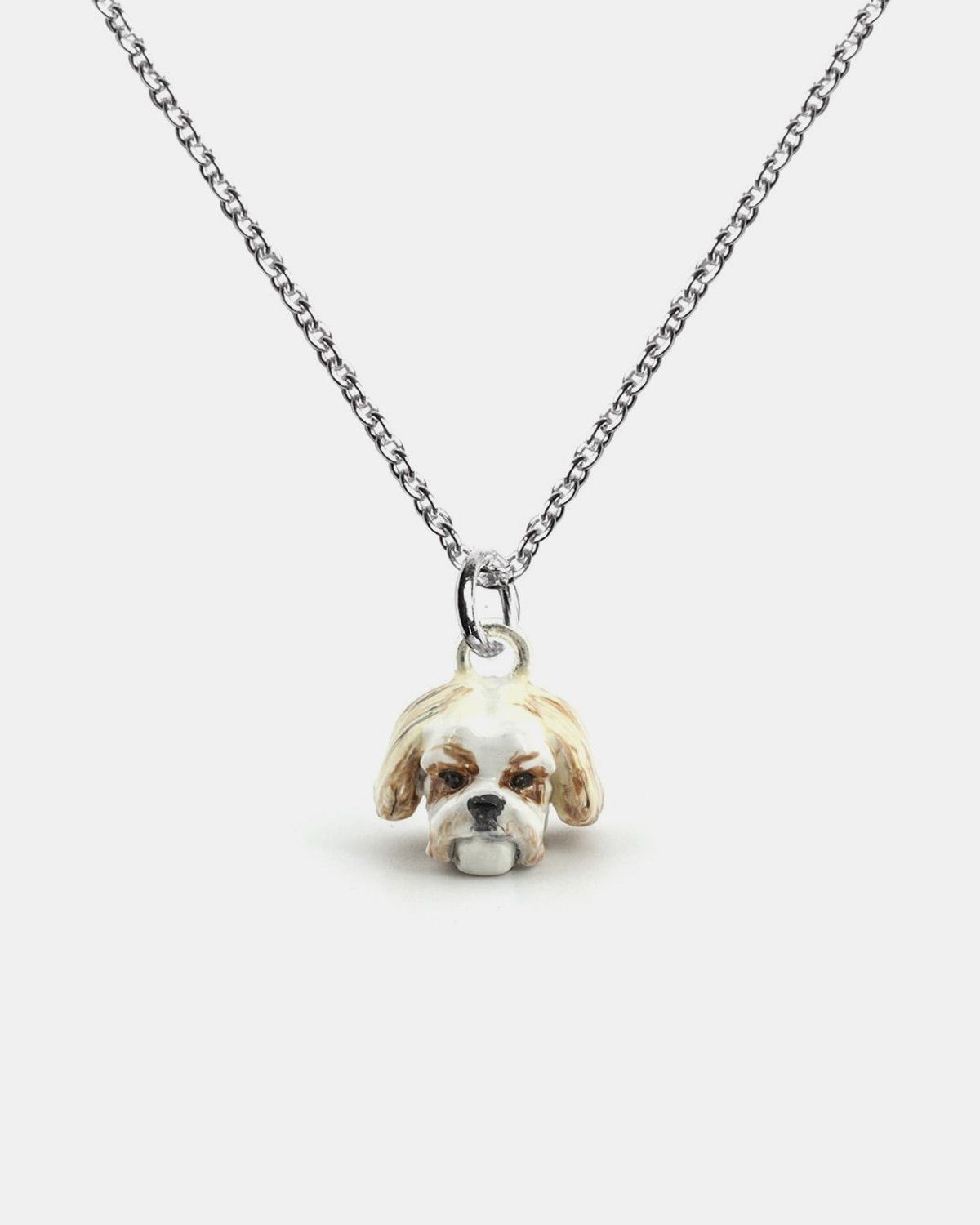 COLLANA CON CIONDOLO SHITHZU SMALTATO