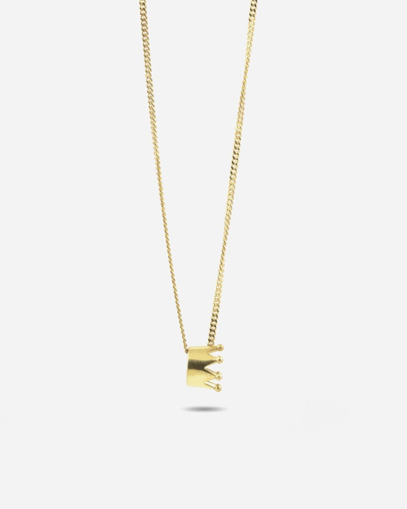 GOLD PLATED KEBHOUZE CROWN PENDANT WITH NECKLACE