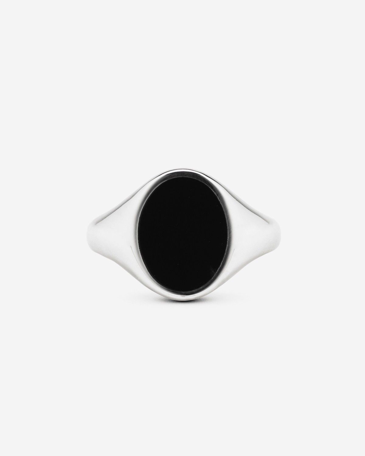 ANILLO CHEVALIER OVAL ESMALTE NEGRO