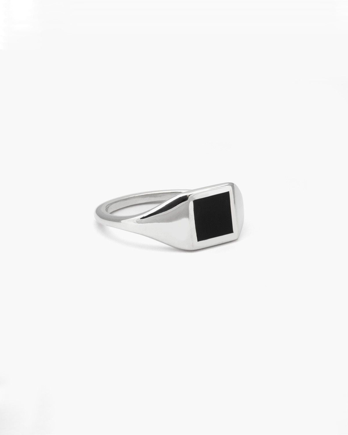 ANELLO CHEVALIER QUADRATO DA MIGNOLO SMALTATO