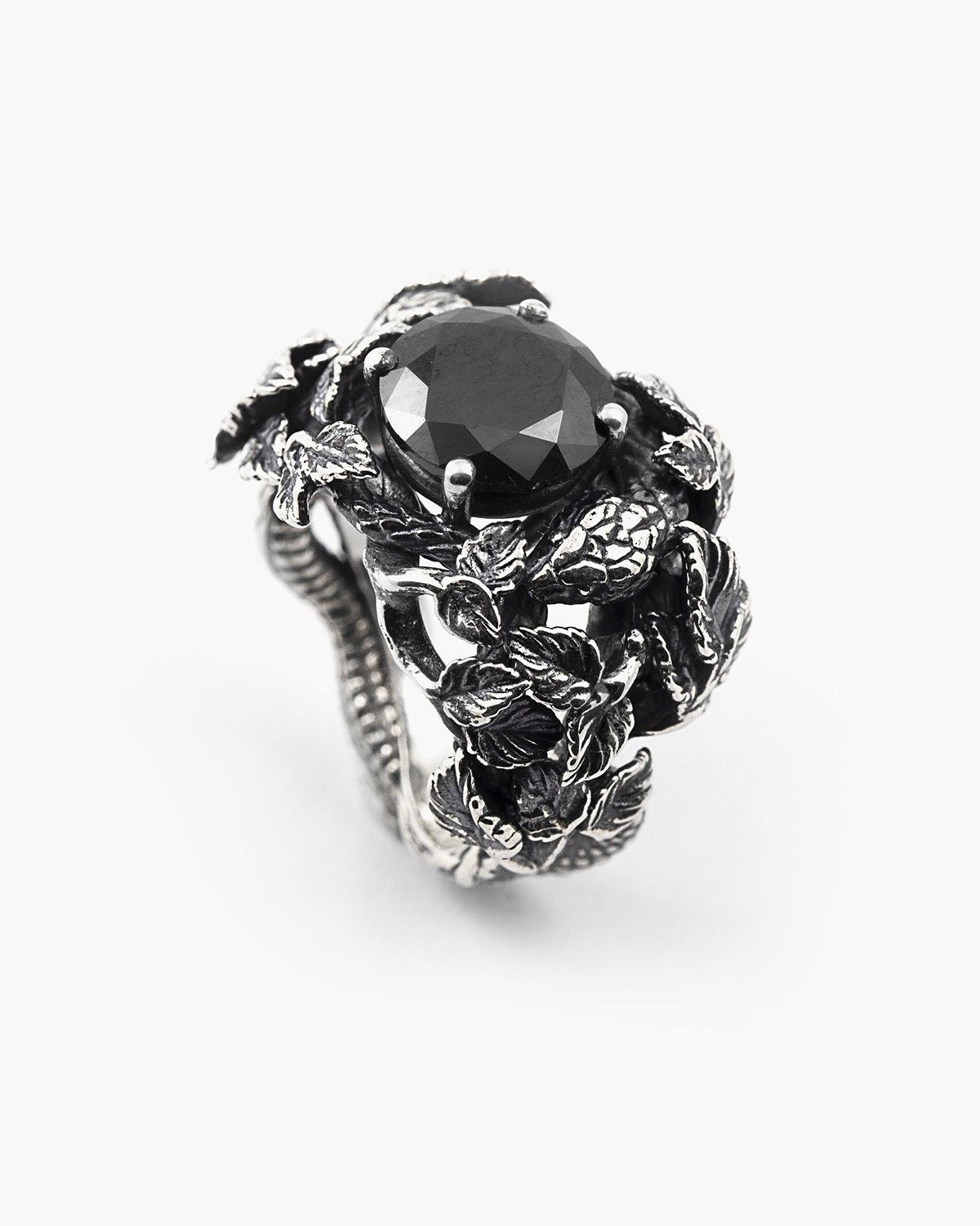 BAGUE EDEN SOLITAIRE AVEC ZIRCON NOIR