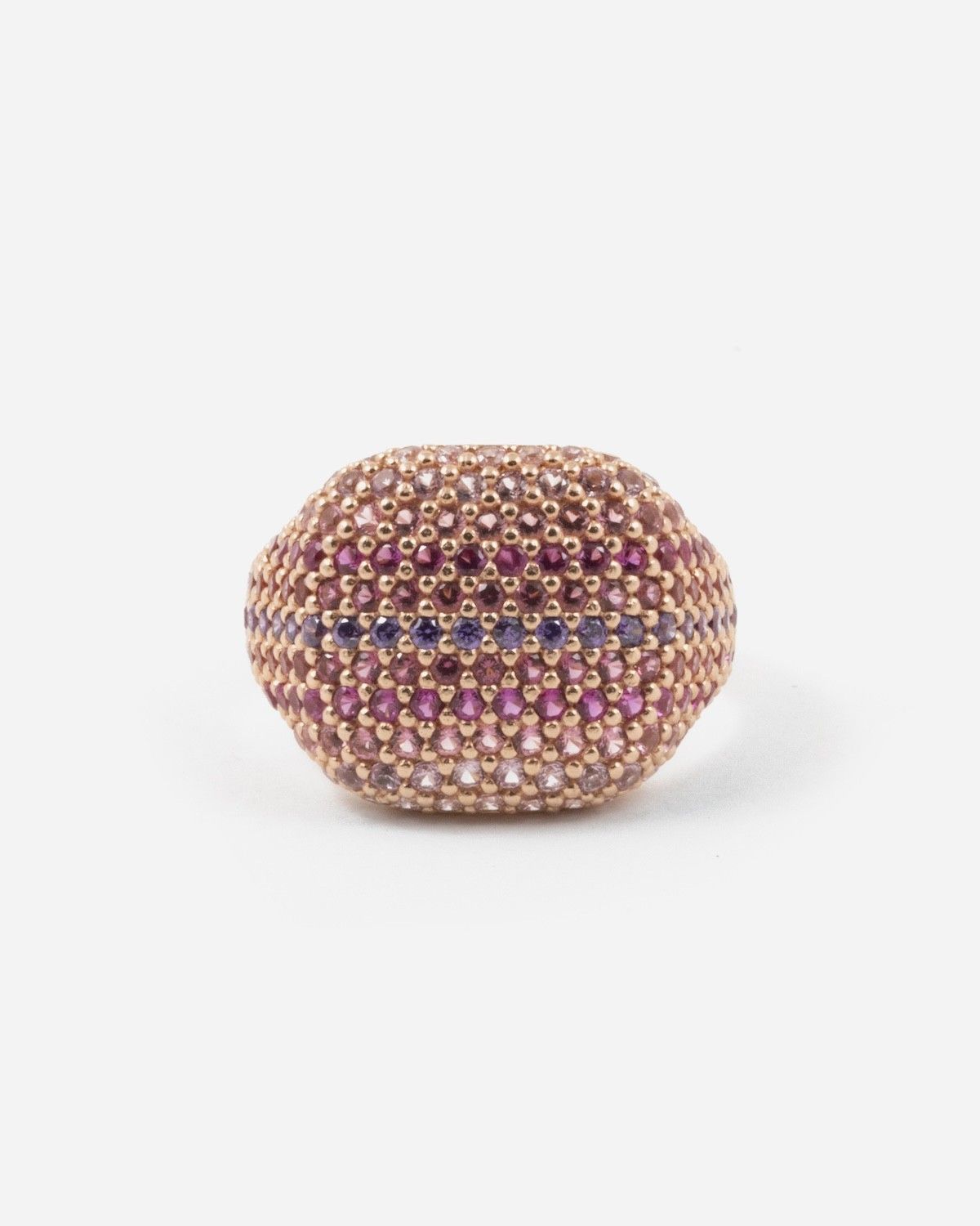 PINK DISCO SIGNET RING WITH BRILLIANTS