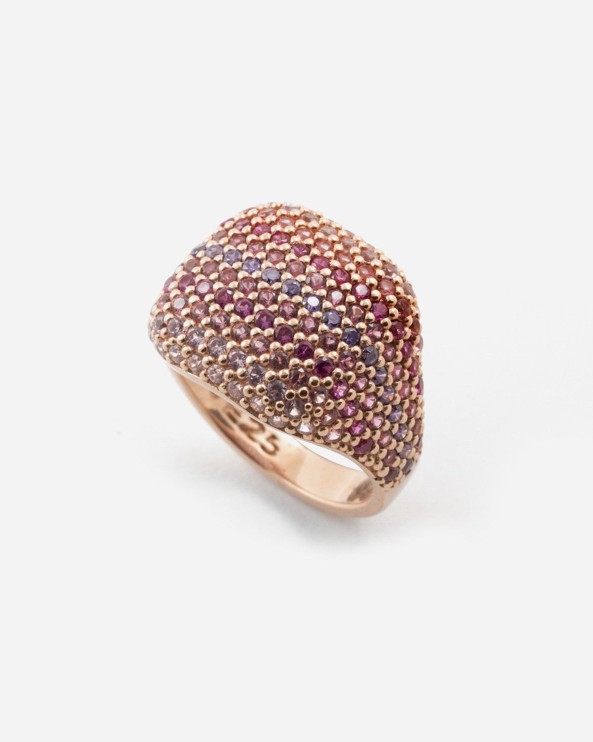 PINK DISCO SIGNET RING WITH BRILLIANTS