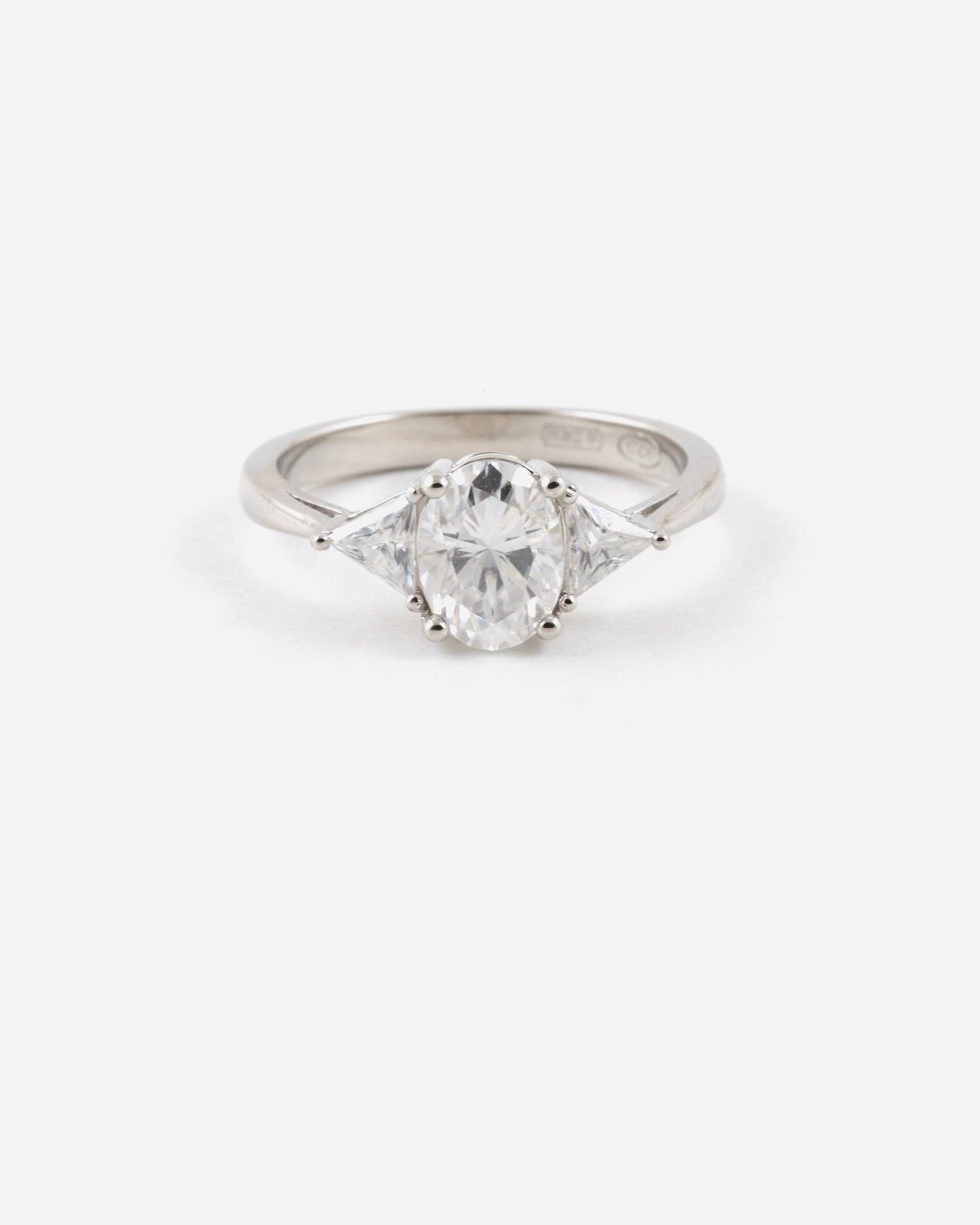 SILBERNER TRILOGIE-RING MIT 2.1 CT MOISSANIT