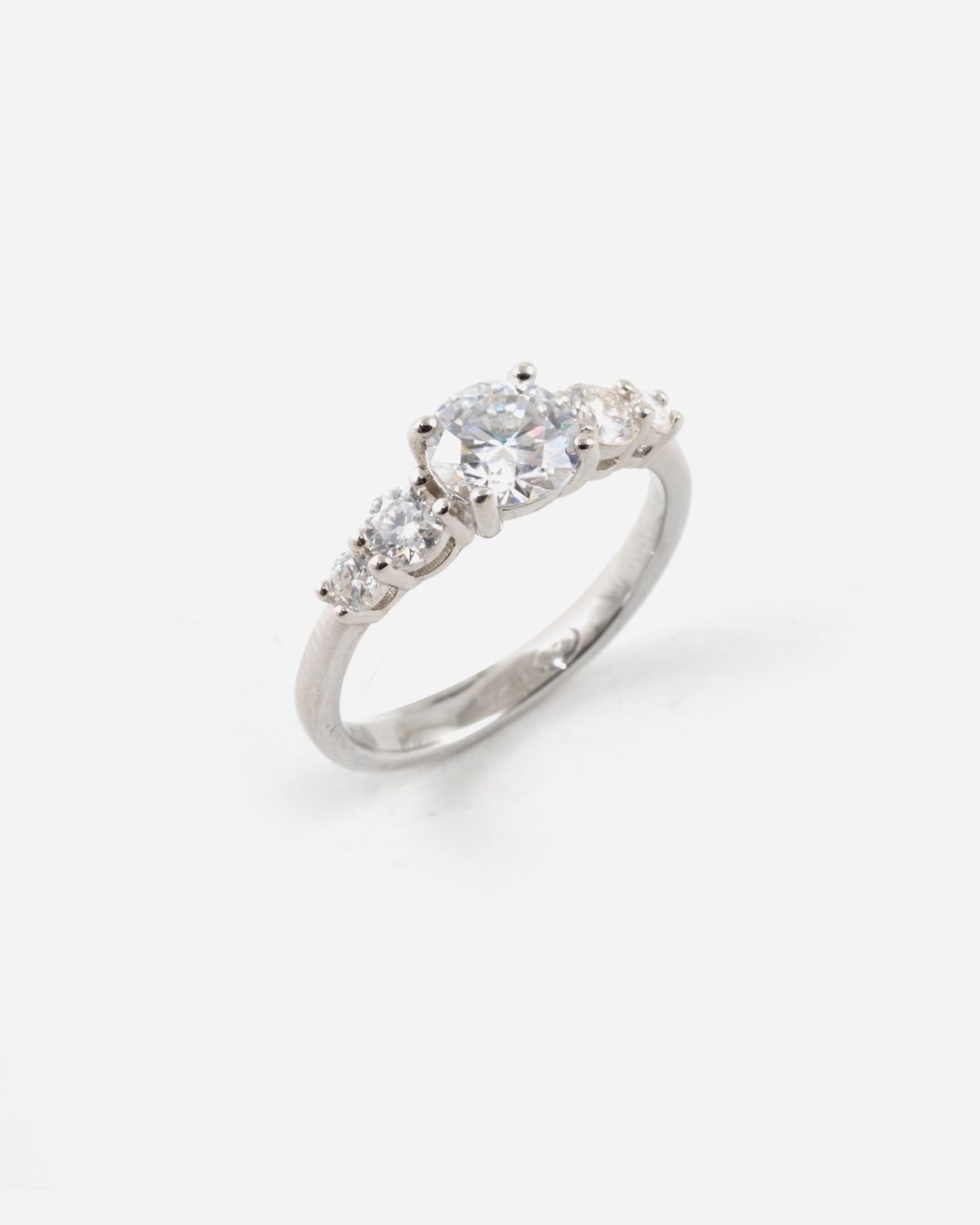 ANELLO PENTAGY IN ARGENTO CON PIETRA MOISSANITE 1.52 CT