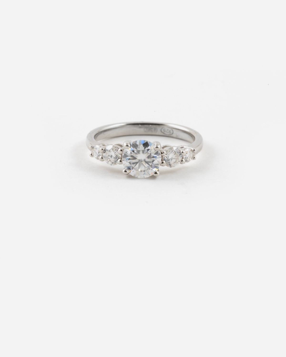 ANELLO PENTAGY IN ARGENTO CON PIETRA MOISSANITE 1.52 CT