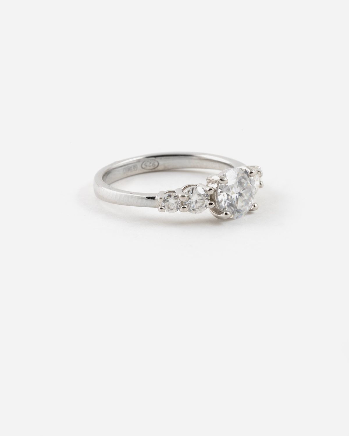 ANELLO PENTAGY IN ARGENTO CON PIETRA MOISSANITE 1.52 CT