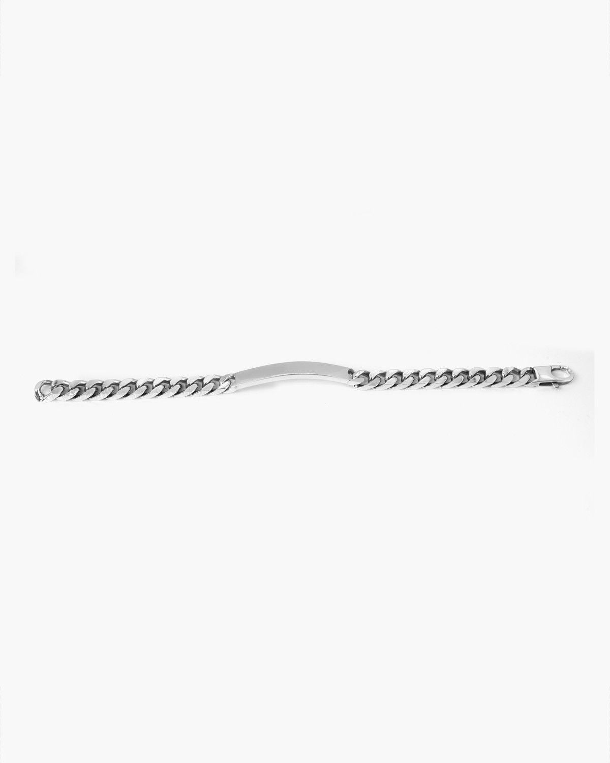 BRACELET GOURMETTE BORDURE CARRÉE AVEC AVEC GRAVURE CHAÎNE 250 CUSTOM
