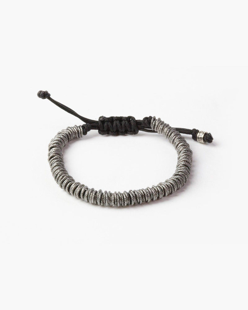 BRACCIALE CORDA MAGLINE TORCHON IN ARGENTO