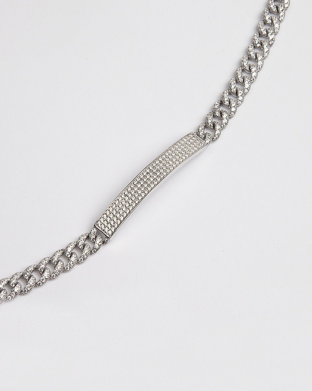 PULSERA GRUMETTE PLACA H60 CON ZIRCONIA CÚBICA