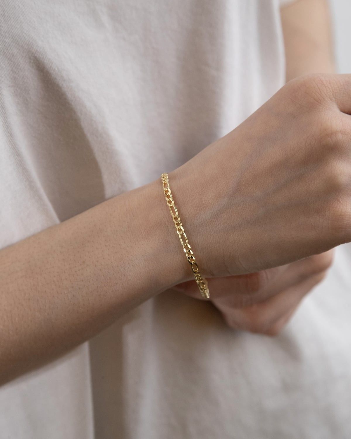 BRACELET GOURMETTE 080 3+1 OR JAUNE