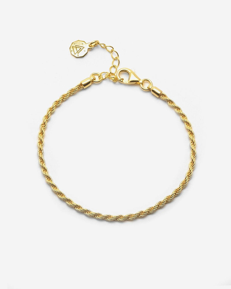 PULSERA DE CUERDA 050 / ORO AMARILLO PULIDO