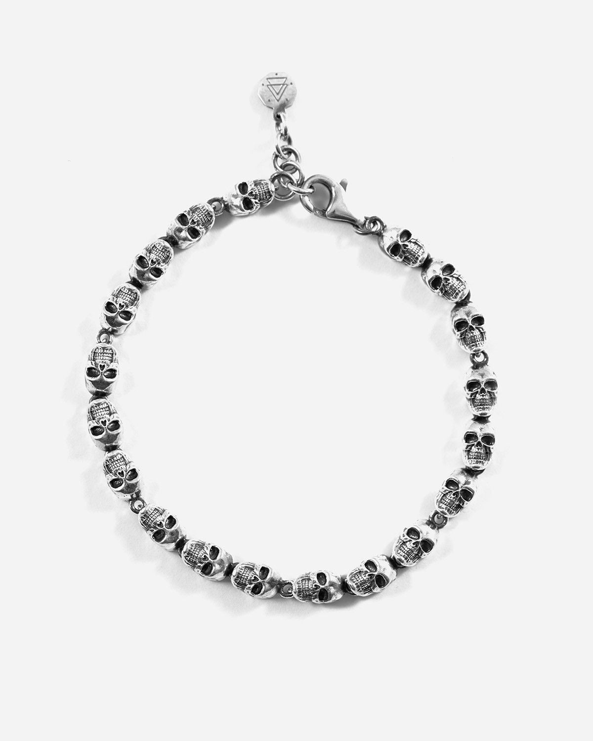 BRACCIALE IN ARGENTO CON TESCHI OSSUARY