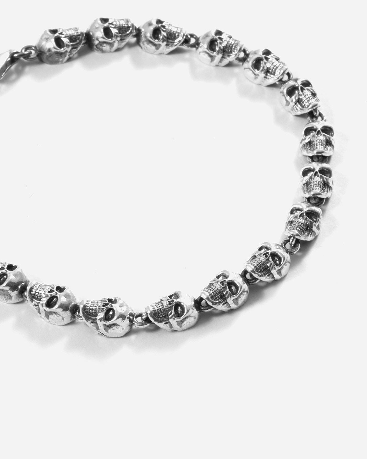 BRACCIALE IN ARGENTO CON TESCHI OSSUARY