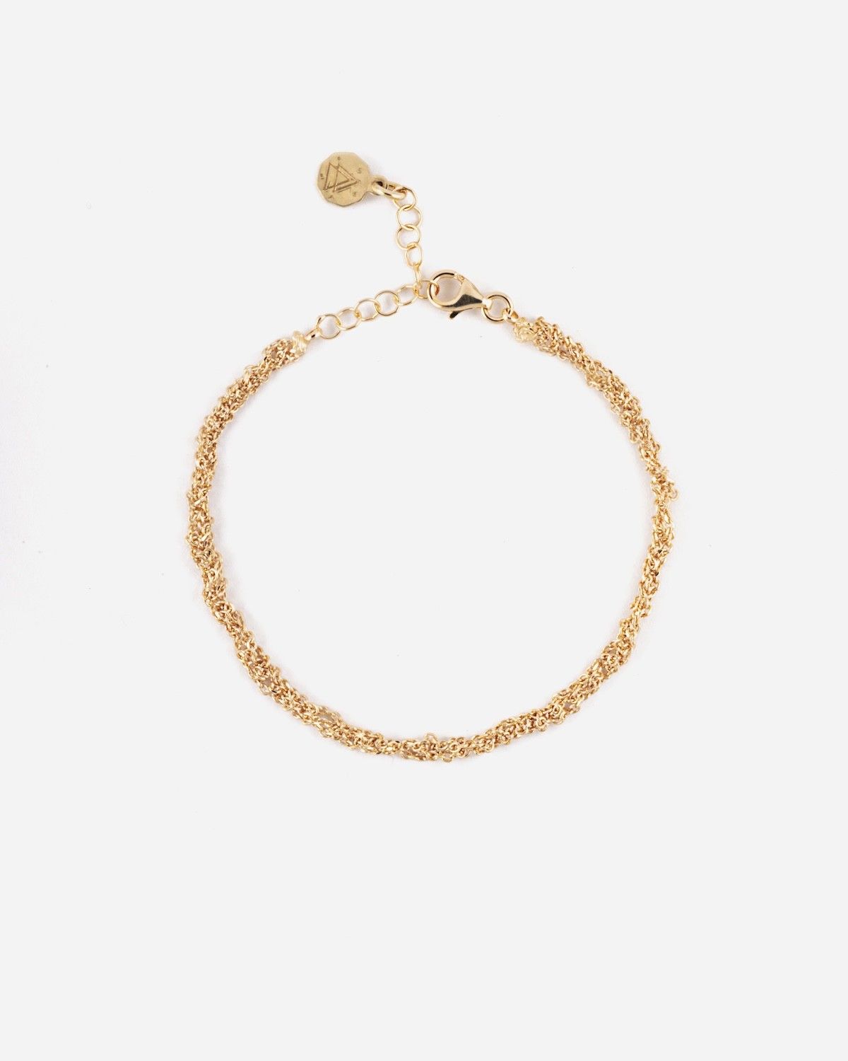 BRACELET CHAÎNE TRESSÉE PLAQUÉ OR