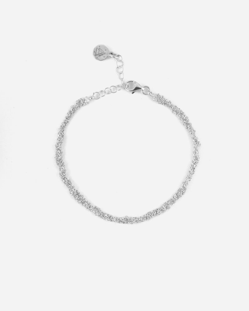 BRACELET CHAÎNE TRESSÉE EN ARGENT