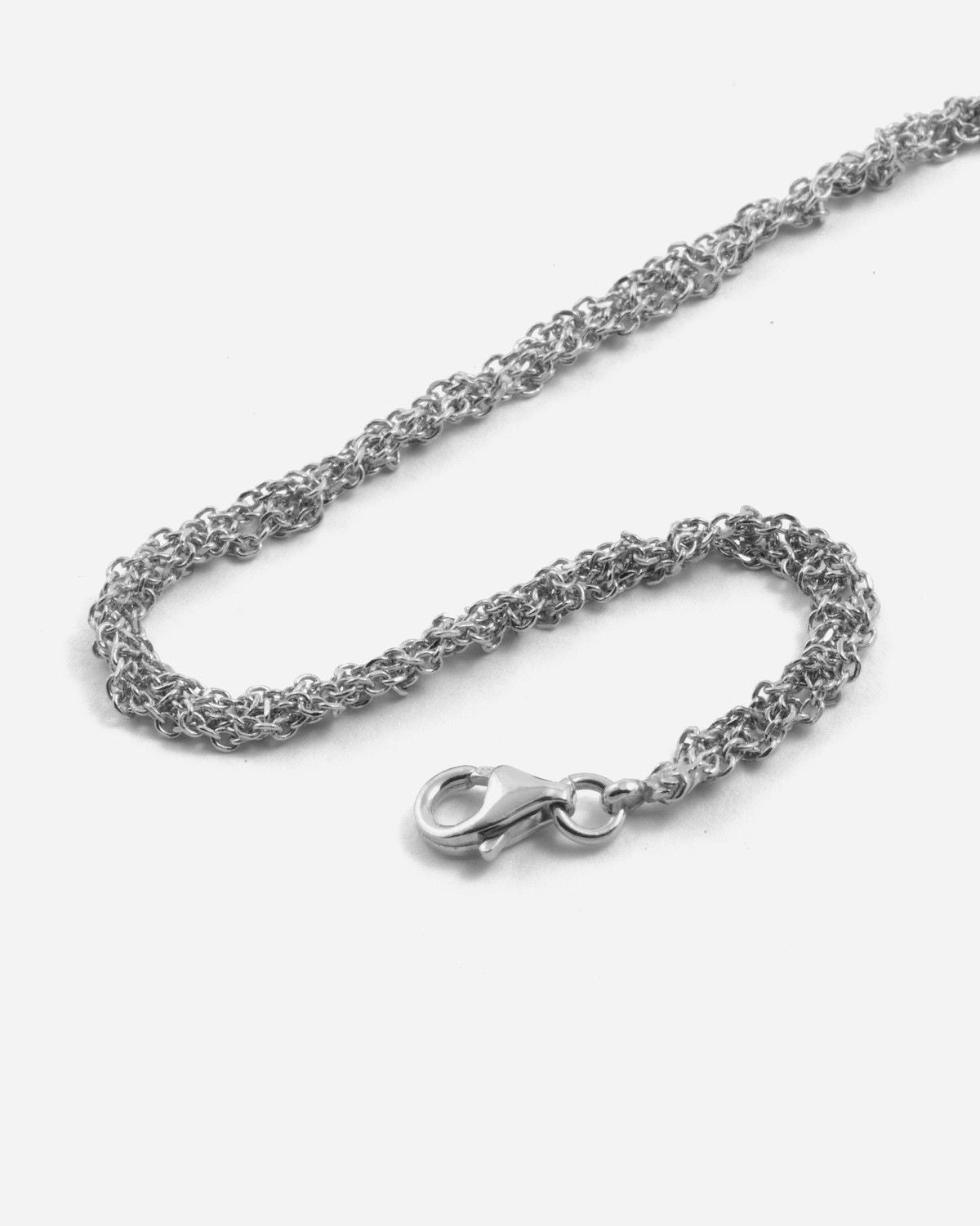BRACELET CHAÎNE TRESSÉE EN ARGENT