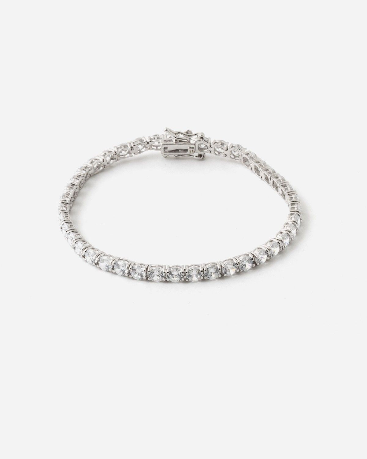 ICY BUDS TENNIS BRACELET WITH WHITE STONES
