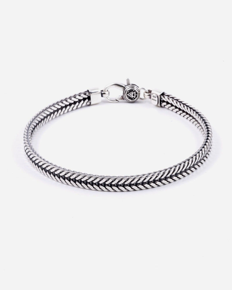 BRACCIALE CODA DI VOLPE COLONNA FULL PERSIAN WAVE IN ARGENTO