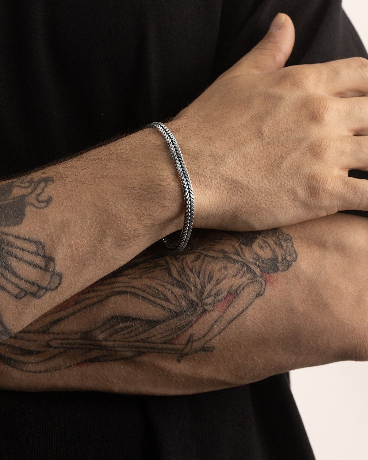 BRACELET QUEUE DE RENARD FULL PERSIAN WAVE EN ARGENT