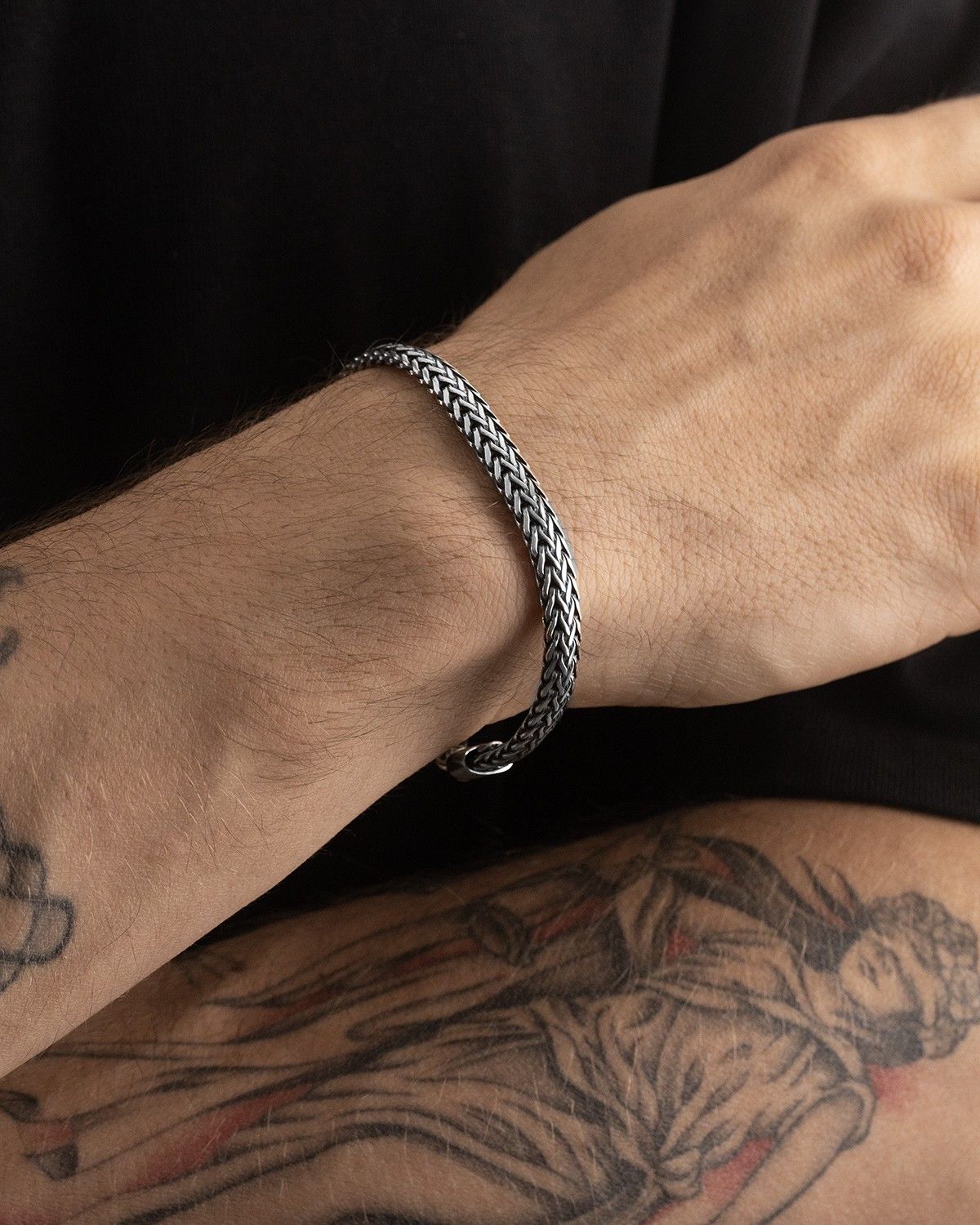 BRACCIALE OVAL PERSIAN WAVE IN ARGENTO