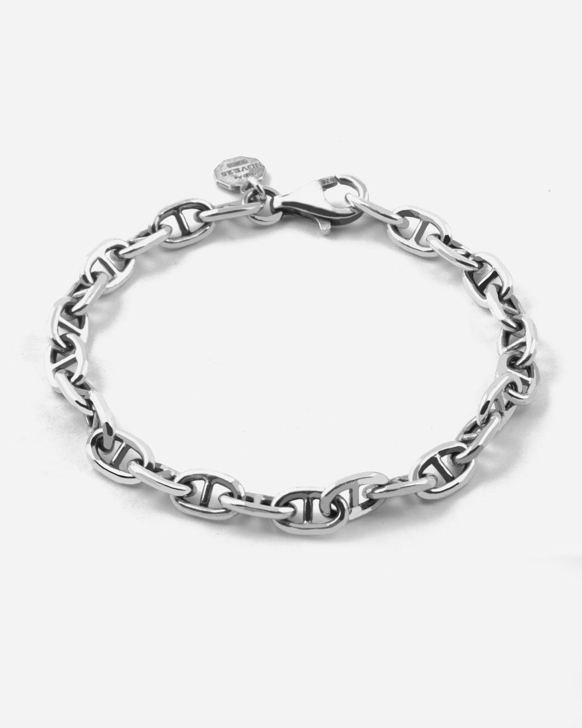 BRACELET CHAÎNES À MAILLONS À ÉTAIS EN ARGENT