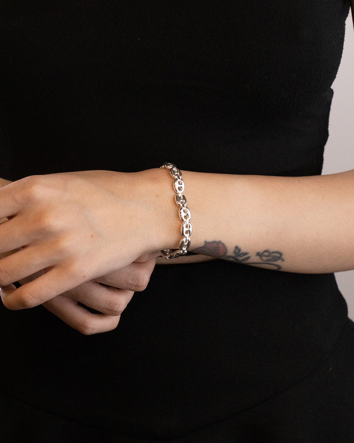 BRACELET CHAÎNE MARINE BOLD EN ARGENT