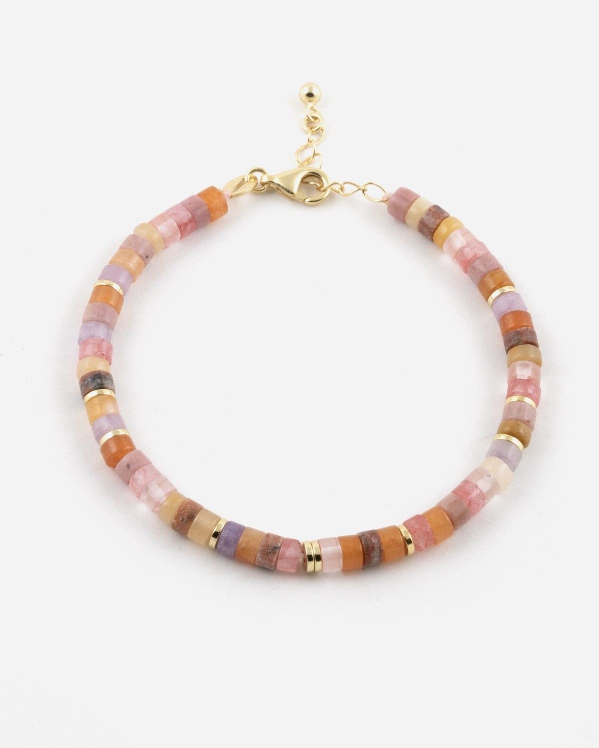 GOLD PLATED PINK ELEMENTS BRACELET
