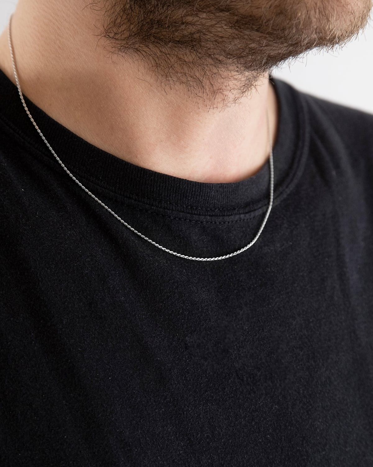 COLLAR CUERDA DE DIAMANTES 25 PLATA DE LEY