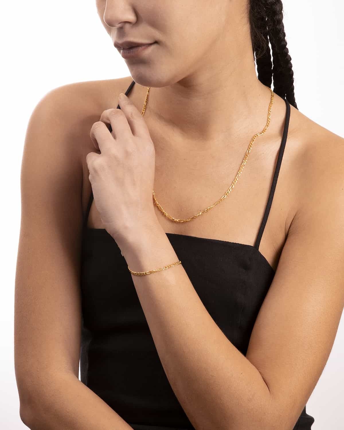 COLLIER GOURMETTE 080 3+1 OR JAUNE
