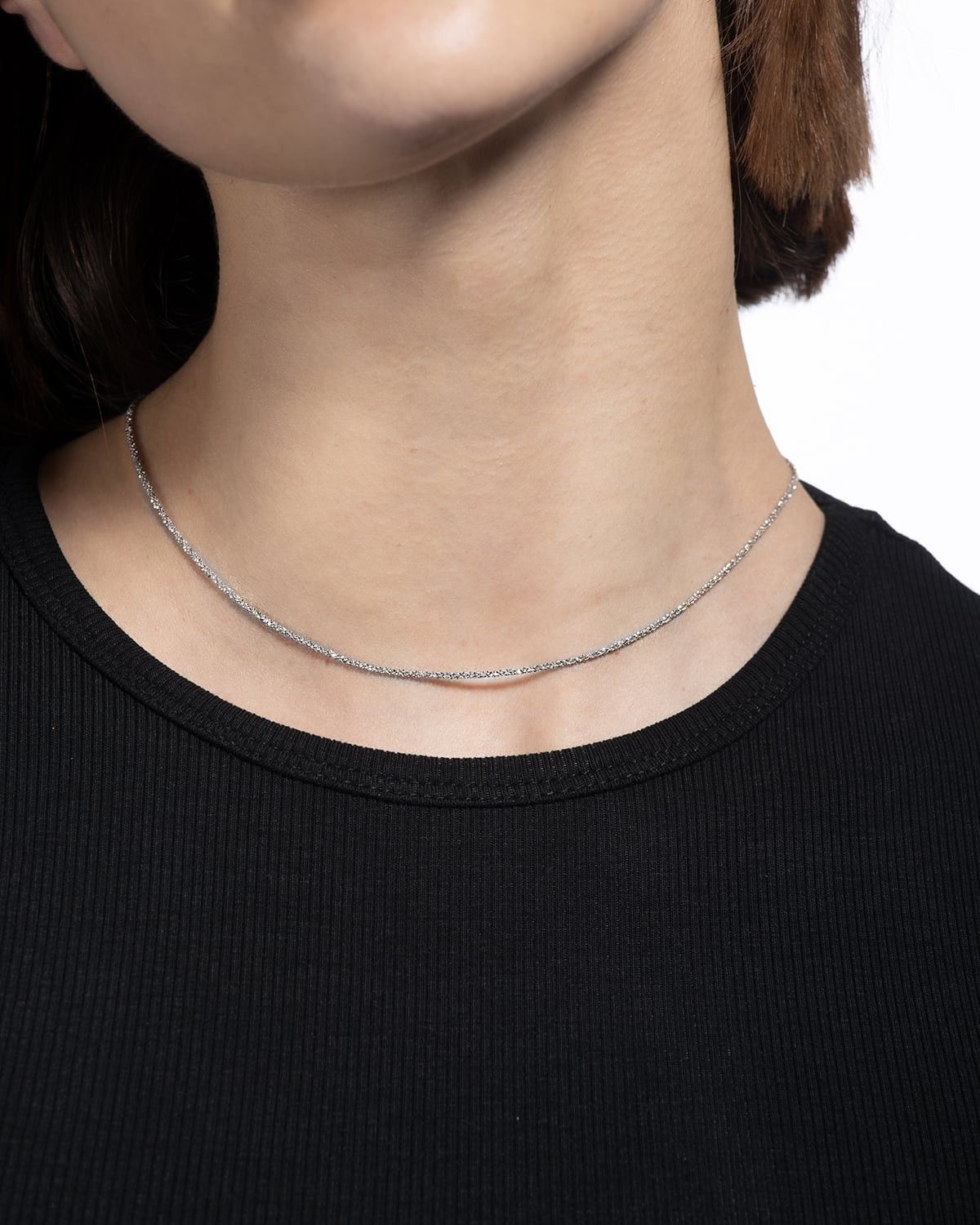 COLLANA LUCE IN ARGENTO RODIATA