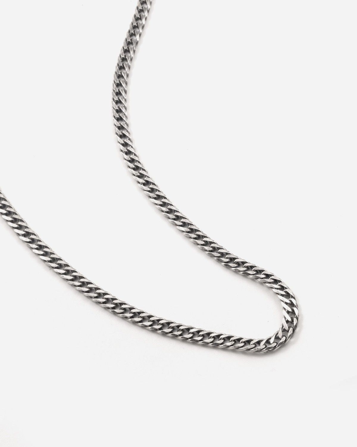COLLIER GOURMETTE DOUBLE LOSANGE EN ARGENT