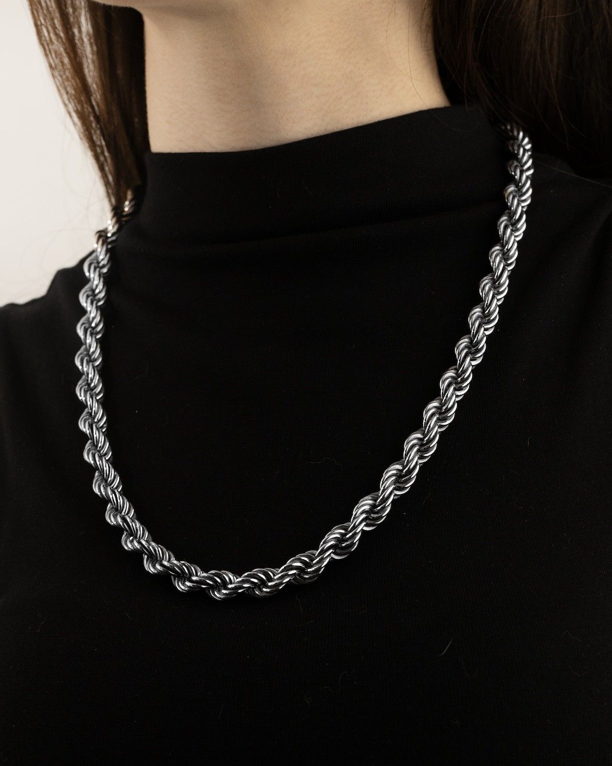 COLLAR CUERDA 180 LIGHT DE PLATA
