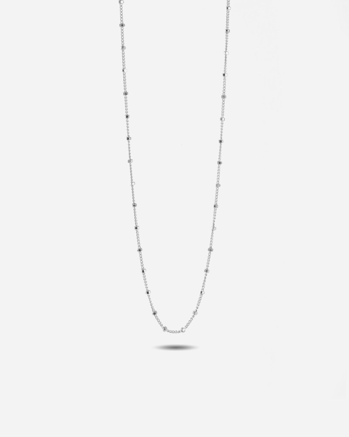 COLLIER MAILLE GOURMETTE AVEC CUBES EN ARGENT