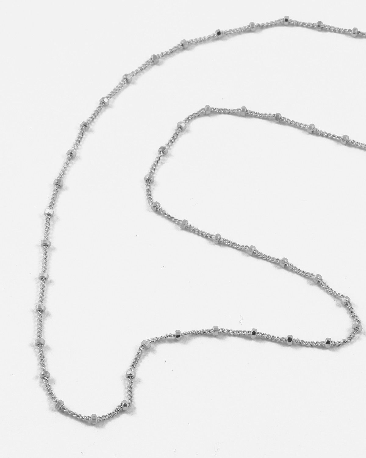 COLLIER MAILLE GOURMETTE AVEC CUBES EN ARGENT