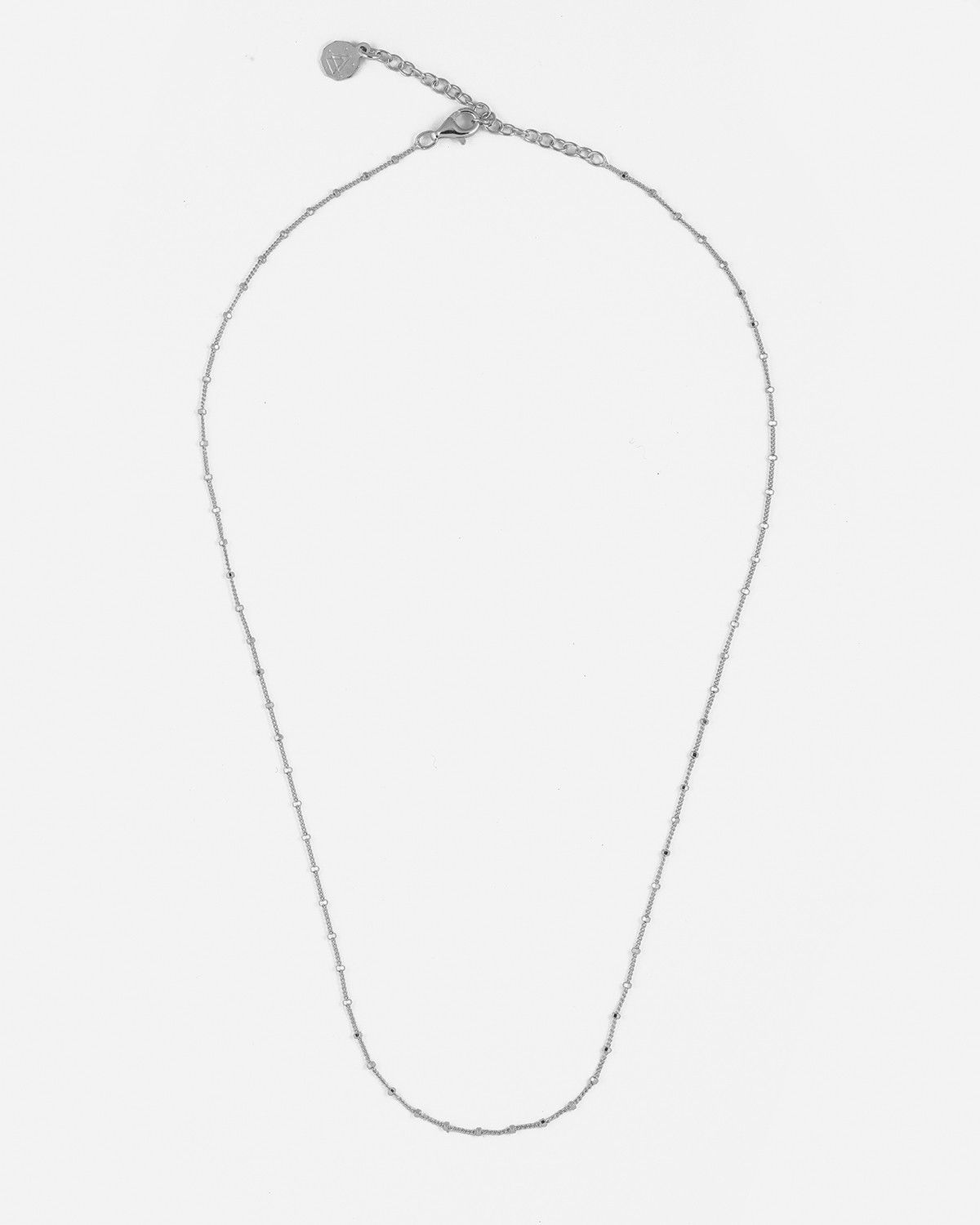 COLLIER MAILLE GOURMETTE AVEC CUBES EN ARGENT