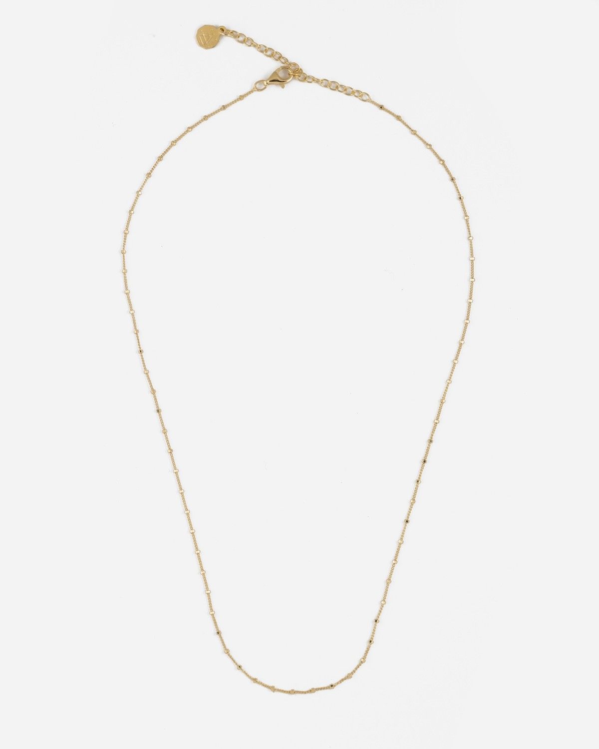 COLLIER MAILLE GOURMETTE AVEC CUBES PLAQUÉ OR