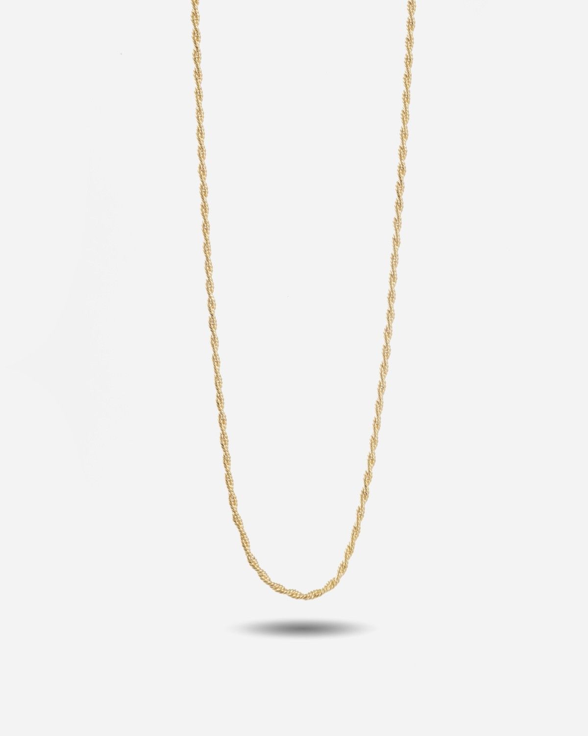 COLLIER MINI CHAÎNE CORDE PLAQUÉ OR