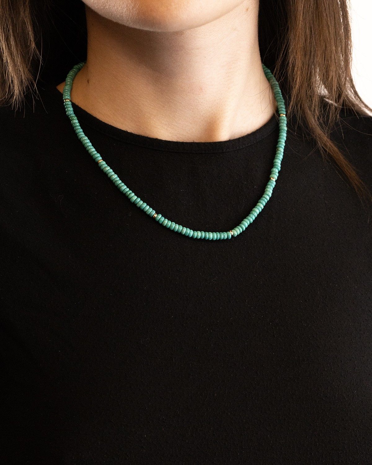 GOLD PLATED LAKE NECKLACE