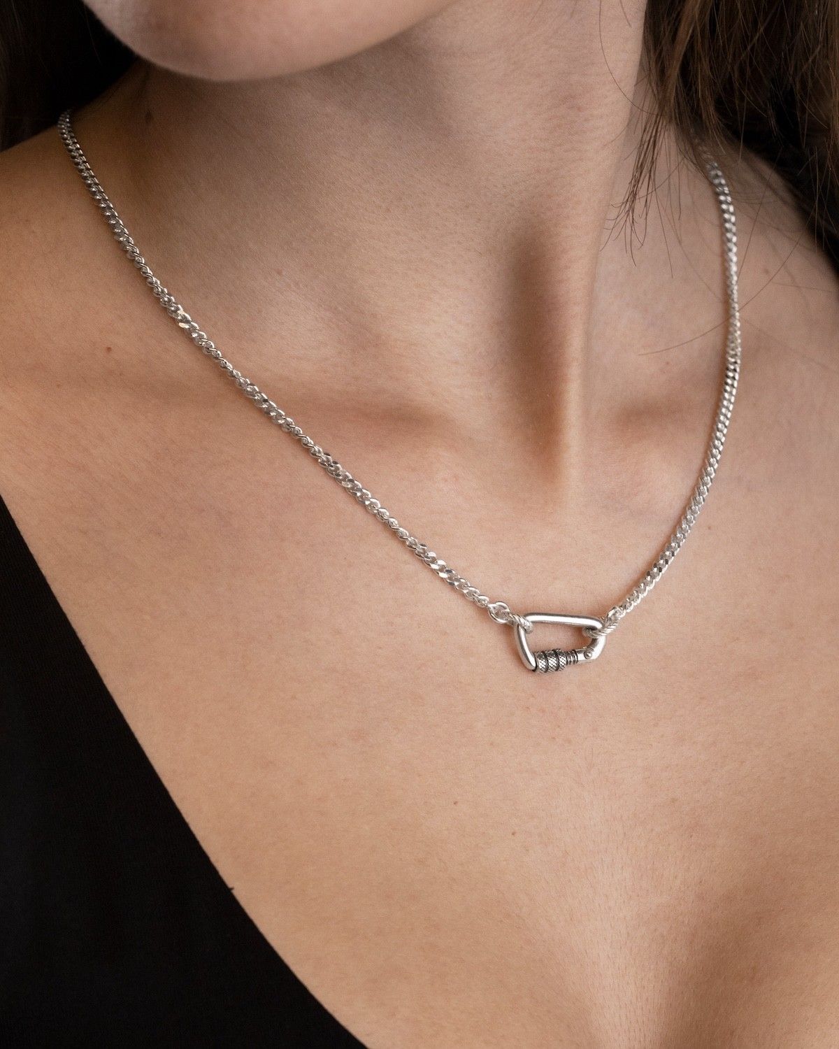 SILBER MINI KARABINERVERSCHLUSS