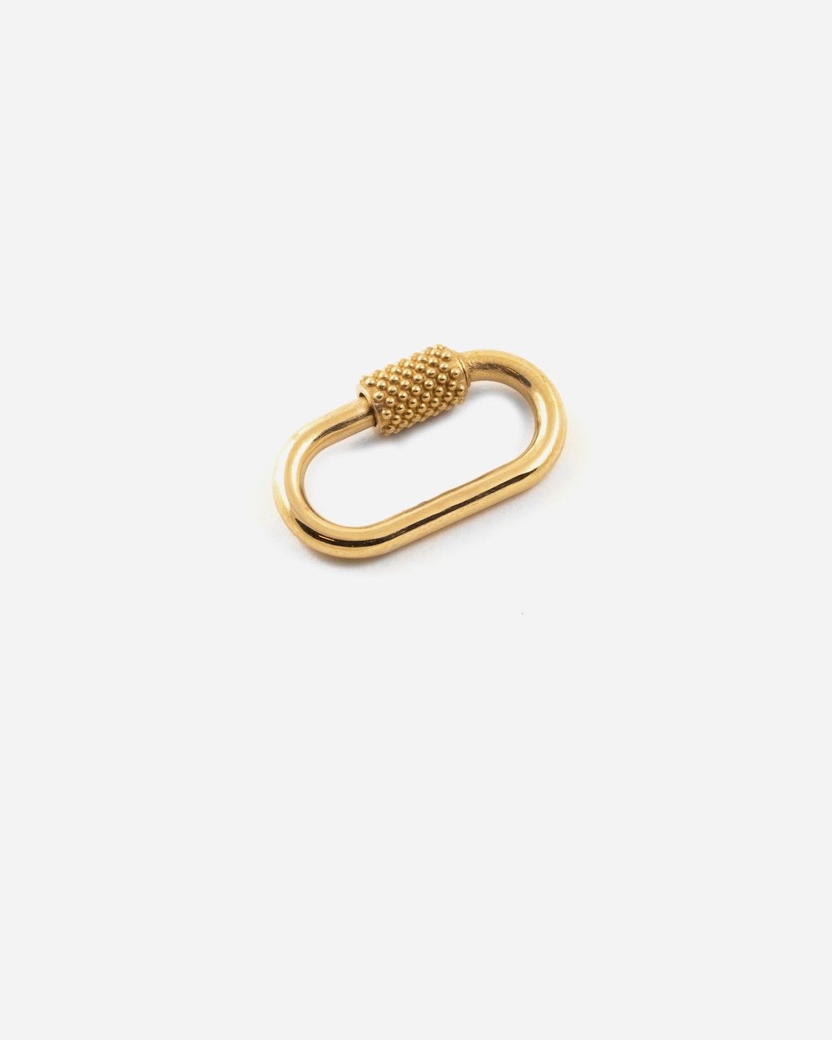 MINI MOSCHETTONE OVALE IN BRONZO PLACCATO ORO