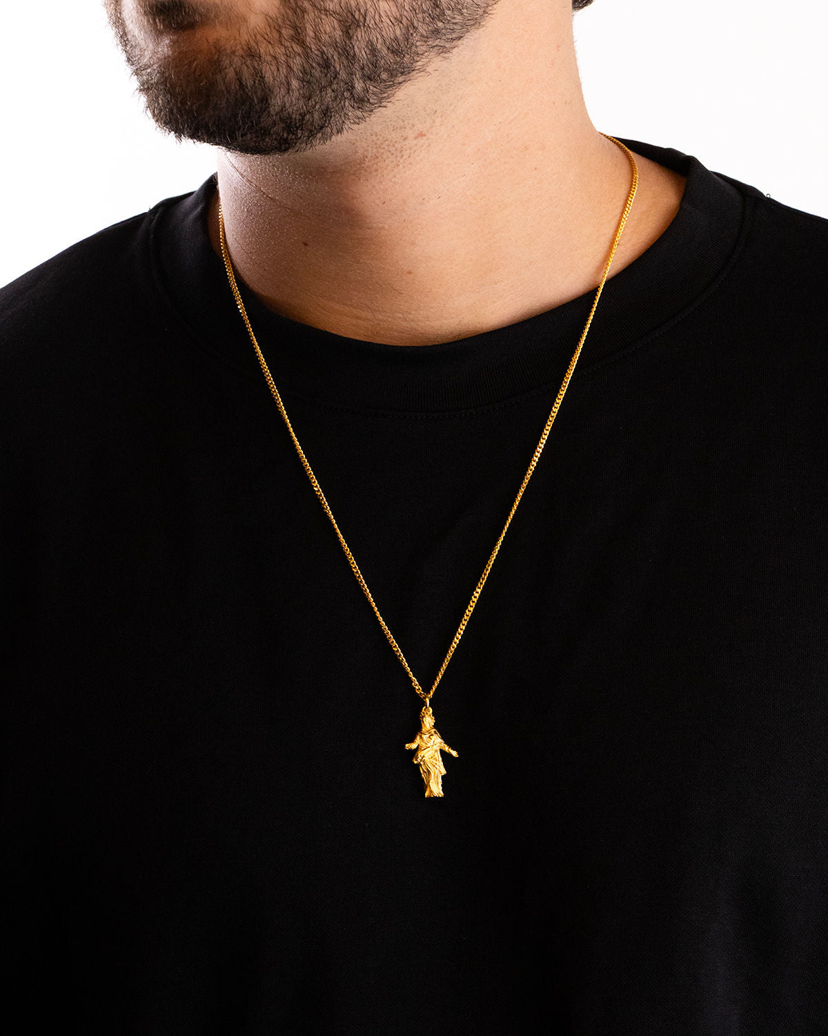 COLLIER AVEC PENDENTIF MADONNINA NOVE25 X MILANO SAYS PLAQUÉ OR