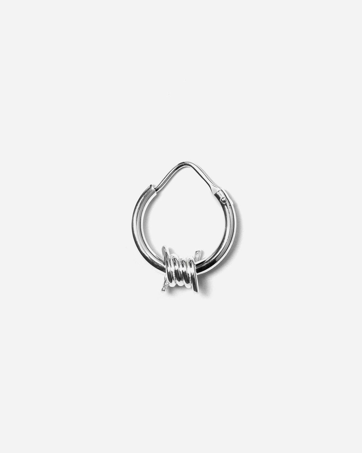 BOUCLE D’OREILLE UNIQUE LOBE CERCLE CHAÎNE BARBELÉ