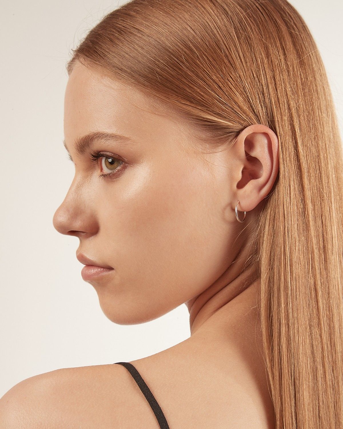 BOUCLE D’OREILLE UNIQUE CERCLE PIVOTÉE CHAÎNE RONDE 2,5 - 15 MM / RHODIUM