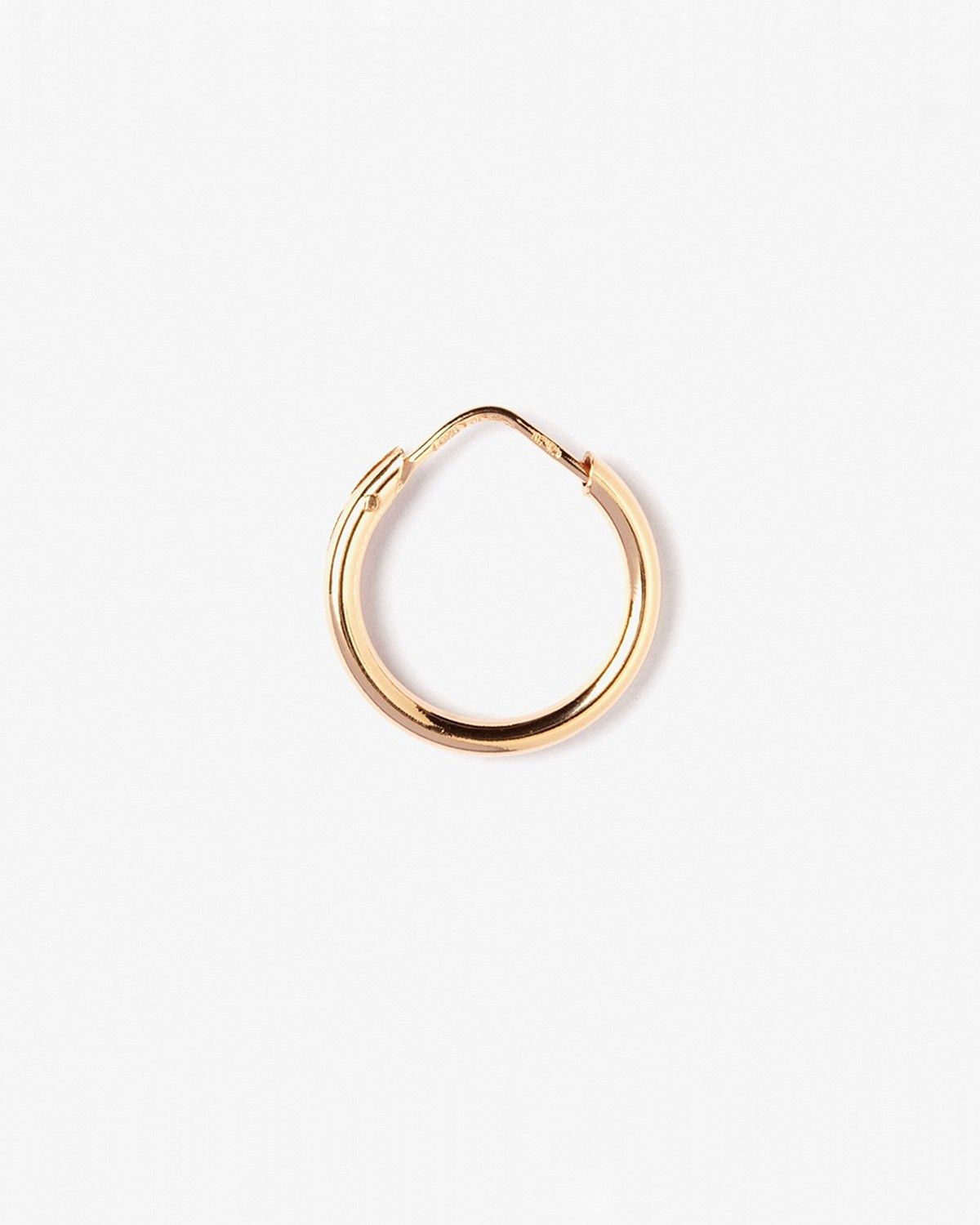 BOUCLE D’OREILLE UNIQUE CERCLE PIVOTÉE CHAÎNE RONDE 2,5 - 15MM / OR ROSE