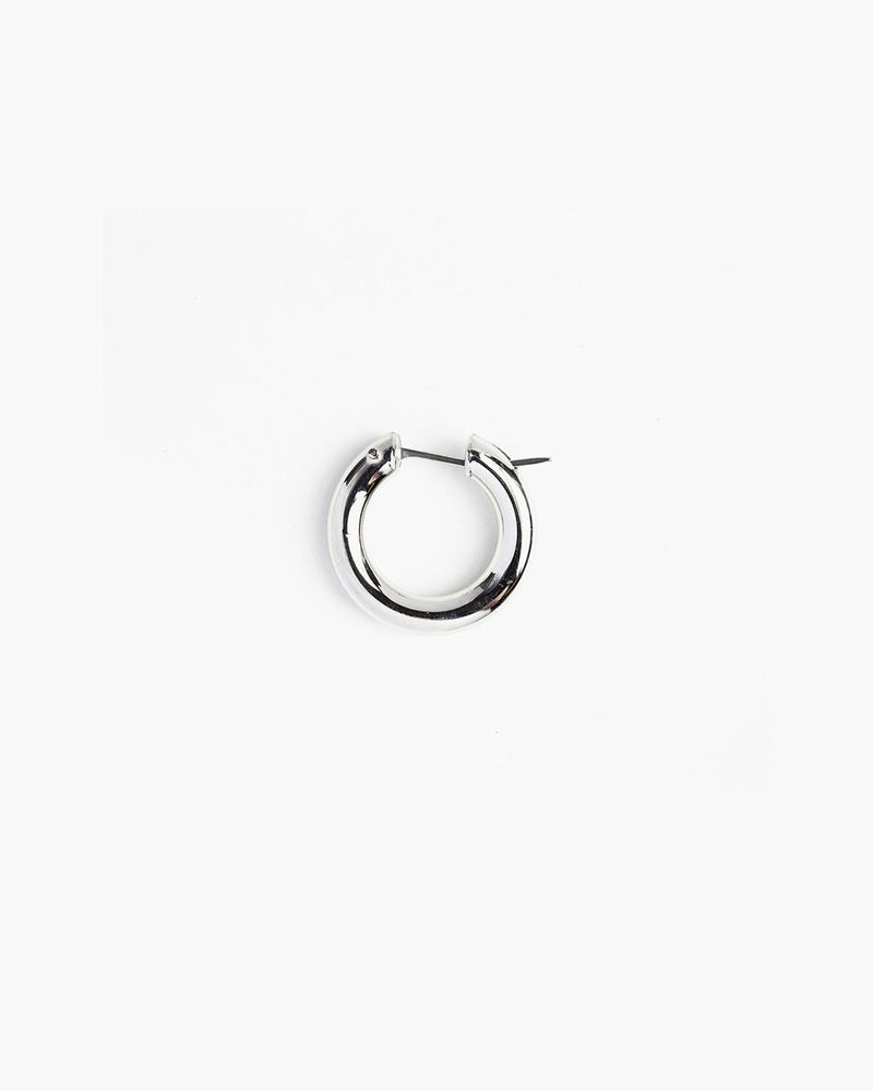 ORECCHINO A CERCHIO FILO TONDO 4 - 12MM IN ARGENTO RODIATO